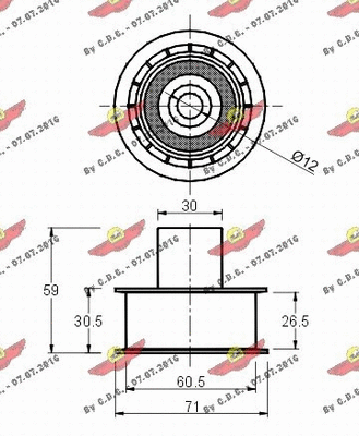 Deflection/Guide Pulley, timing belt