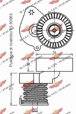 Belt Tensioner, V-ribbed belt