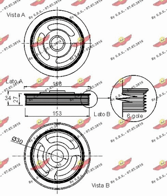 Belt Pulley, crankshaft