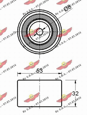 Deflection/Guide Pulley, timing belt
