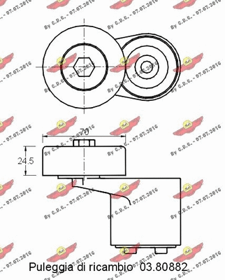 Belt Tensioner, V-ribbed belt