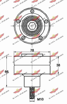 Deflection/Guide Pulley, V-ribbed belt