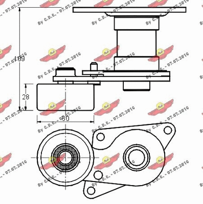 Belt Tensioner, V-ribbed belt