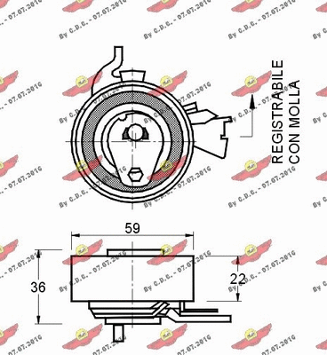 Tensioner Pulley, timing belt