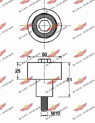 Deflection/Guide Pulley, timing belt