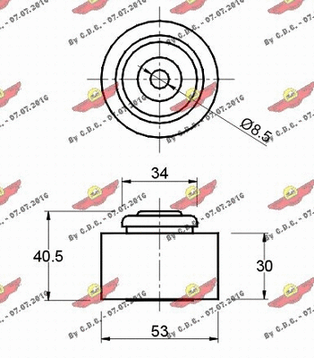 Deflection/Guide Pulley, timing belt