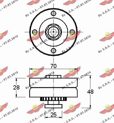 Belt Tensioner, V-ribbed belt