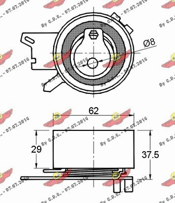 Tensioner Pulley, timing belt