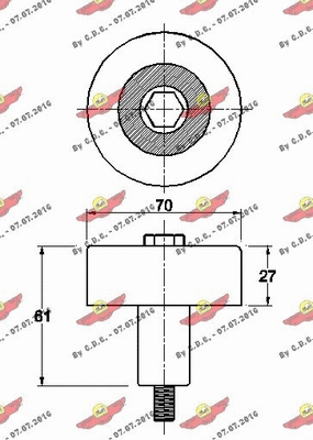 Deflection/Guide Pulley, V-ribbed belt