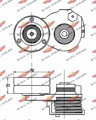 Belt Tensioner, V-ribbed belt