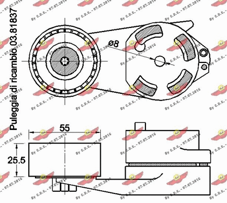 Belt Tensioner, V-ribbed belt
