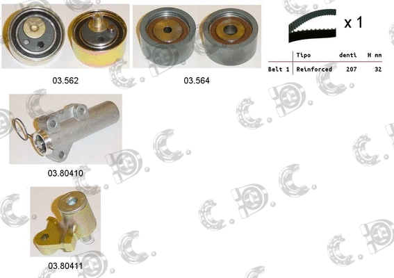 Timing Belt Kit (04.5267)