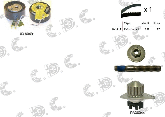 Water Pump & Timing Belt Kit (04.5047PA)