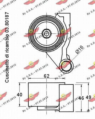 Tensioner Pulley, timing belt