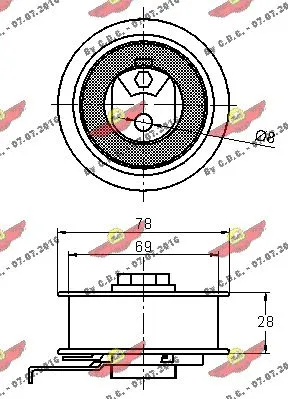 Tensioner Pulley, timing belt