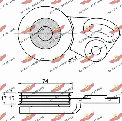 Belt Tensioner, V-ribbed belt