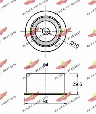 Deflection/Guide Pulley, timing belt