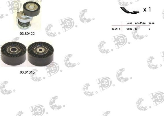 V-Ribbed Belt Set (06.0057)