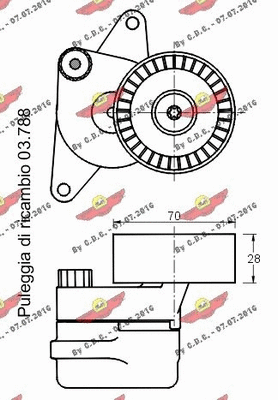 Belt Tensioner, V-ribbed belt