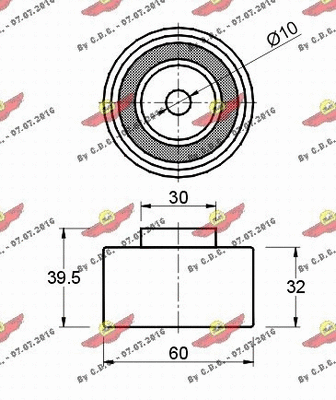 Deflection/Guide Pulley, timing belt