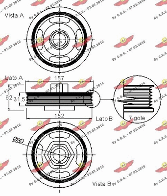 Belt Pulley, crankshaft