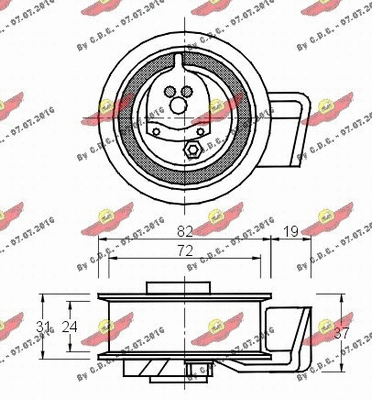 Tensioner Pulley, timing belt