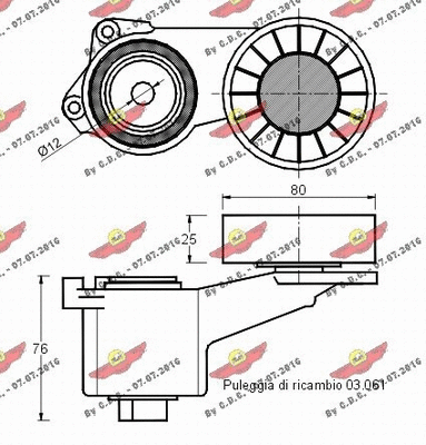 Belt Tensioner, V-ribbed belt