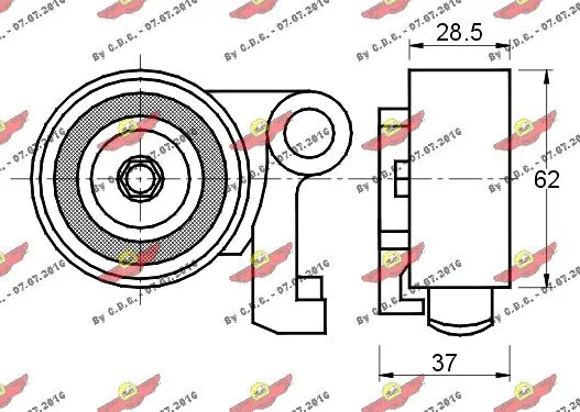 Tensioner Pulley, timing belt (03.80330)