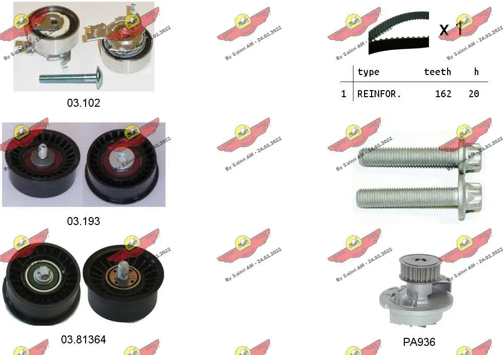 Water Pump & Timing Belt Kit (04.5296PA3)