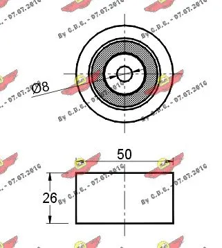 Deflection/Guide Pulley, V-ribbed belt