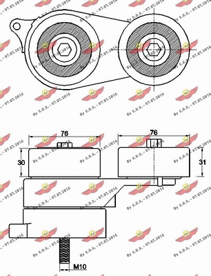 Belt Tensioner, V-ribbed belt