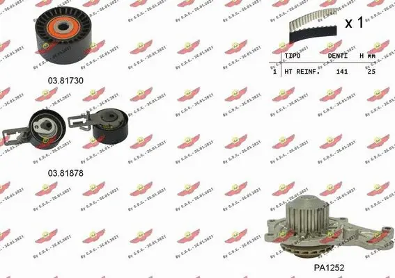 Water Pump & Timing Belt Kit (04.5348PA)
