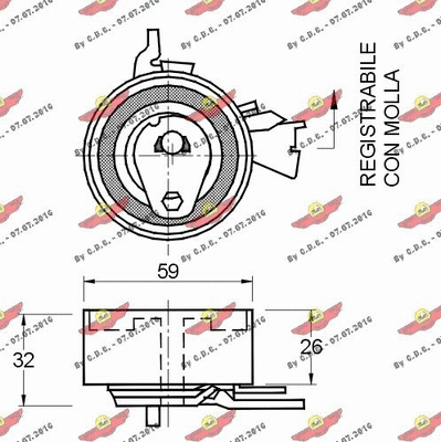 Tensioner Pulley, timing belt