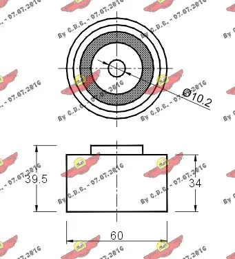 Deflection/Guide Pulley, timing belt