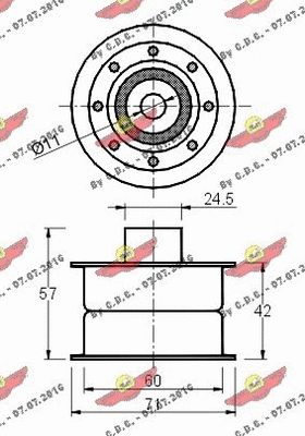 Deflection/Guide Pulley, timing belt
