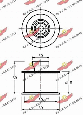 Deflection/Guide Pulley, timing belt