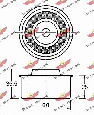 Deflection/Guide Pulley, timing belt