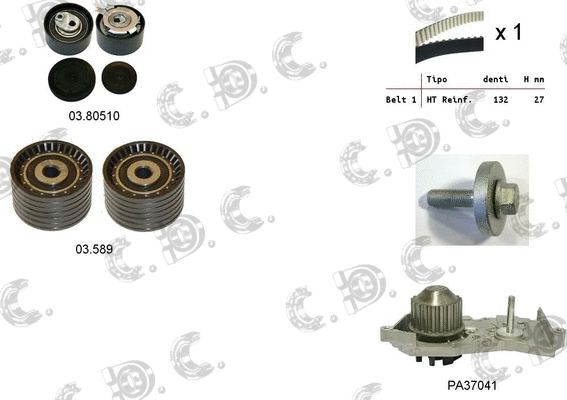 Water Pump & Timing Belt Kit (04.5336PA)