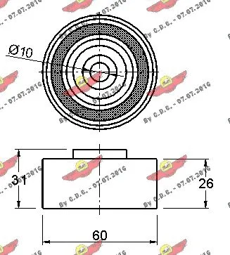 Deflection/Guide Pulley, timing belt