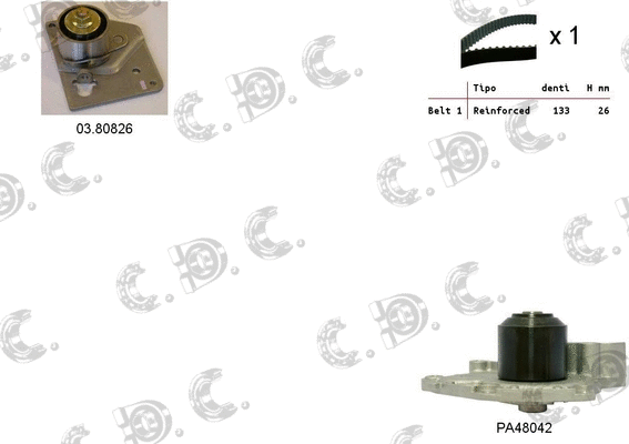 Water Pump & Timing Belt Kit (04.5120PA)