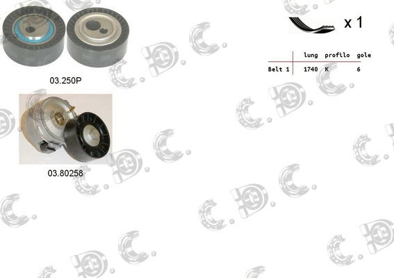 V-Ribbed Belt Set (06.0005)