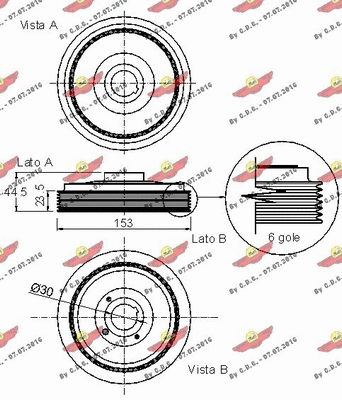 Belt Pulley, crankshaft