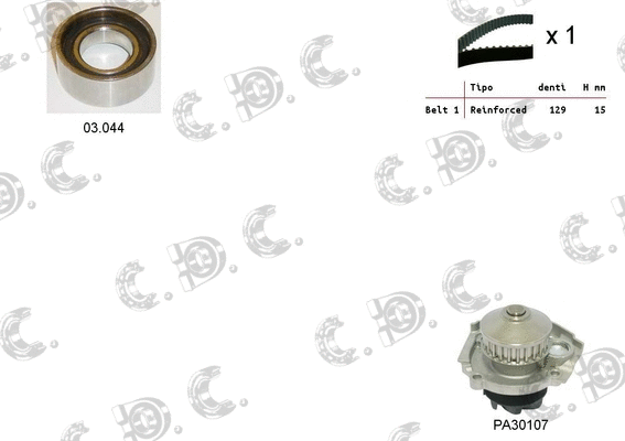 Water Pump & Timing Belt Kit (04.5035PA)