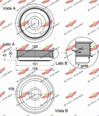 Belt Pulley, crankshaft