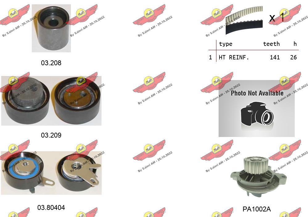 Water Pump & Timing Belt Kit (04.5483PA)