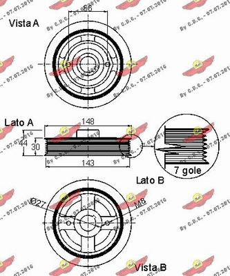 Belt Pulley, crankshaft