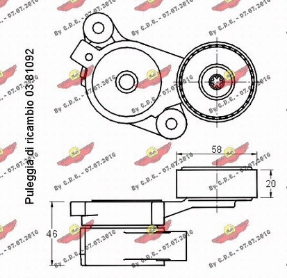 Belt Tensioner, V-ribbed belt