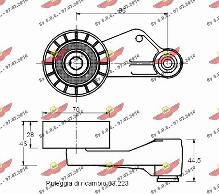 Belt Tensioner, V-ribbed belt