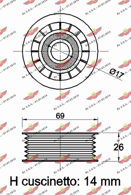 Deflection/Guide Pulley, V-ribbed belt