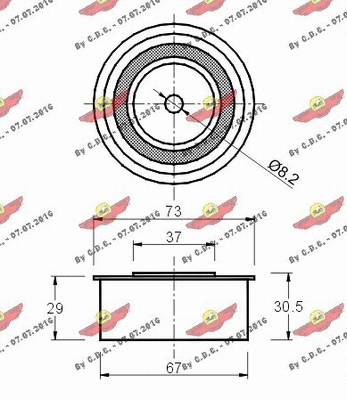 Deflection/Guide Pulley, timing belt